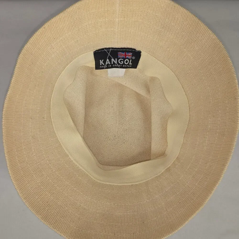 KANGOL KIDS CLASSIC BUCKET HAT – BEIGE KNIT – MADE IN UK – 10